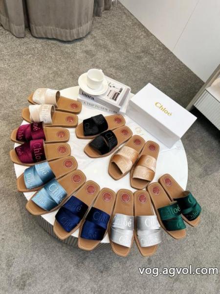 Chloe'2025最新夏モデルベルベットに3 D立体電気刺繍スリッパ 0 