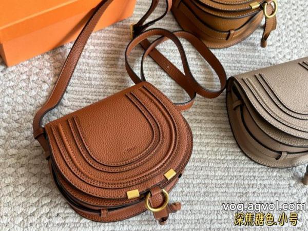 Chloéクラシックサドルバッグ全粒面柔らかレザーバッグ 0